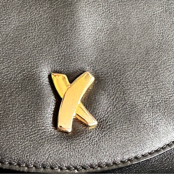 Paloma Picasso Crossbody Bag Black Leather Gold Chain Strap - Picture 9 of 12